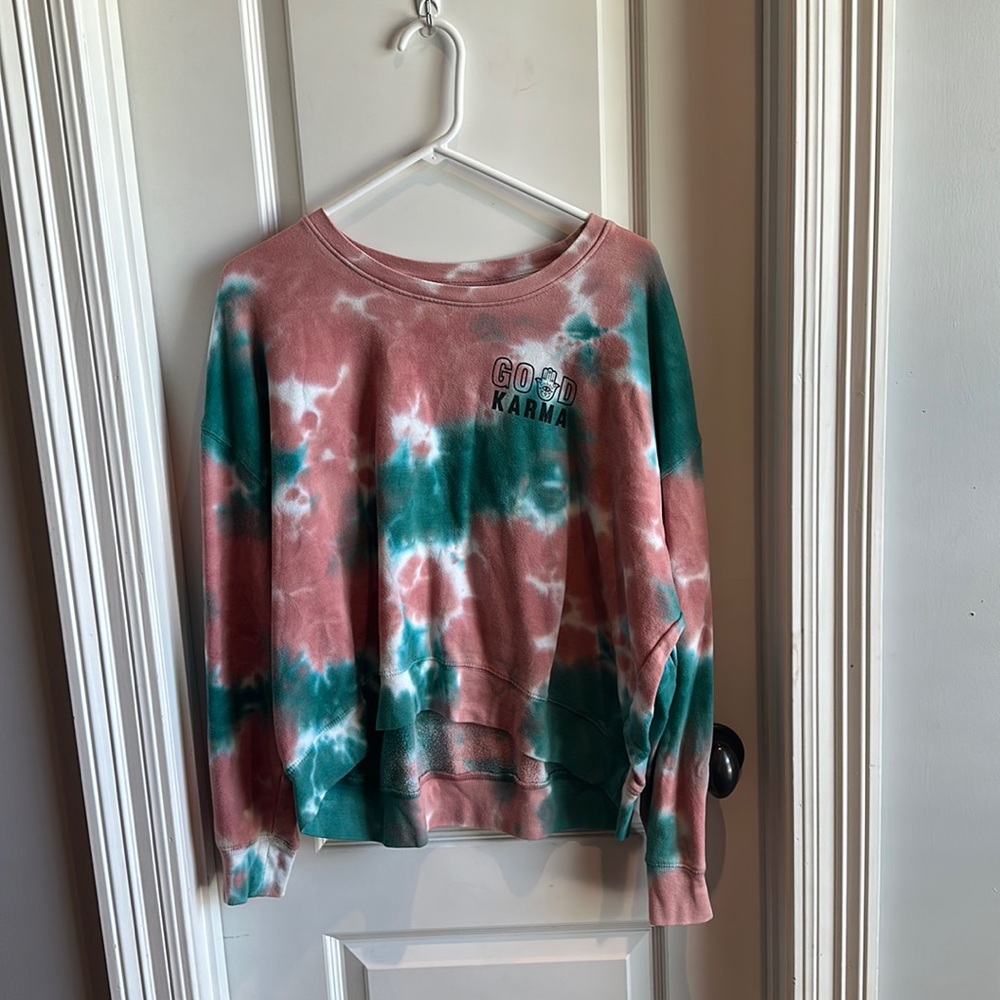 good karma sweatshirt—- really soft